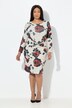 Jersey jurk, Slim Fit, rozen, V-hals aan de achterkant