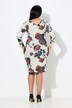 Jersey jurk, Slim Fit, rozen, V-hals aan de achterkant