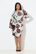 Jersey jurk, Slim Fit, rozen, V-hals aan de achterkant