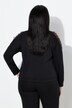 Sweat-shirt col rond et manches longues, empiècements en dentelle
