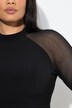 Robe longueur maxi, effet drapé, col montant et manches raglan