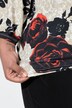 T-shirt à motif roses et effet cache-cœur, manches cloche 3/4