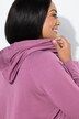 Giacca di felpa con cappuccio, tasche con zip e maniche lunghe raglan