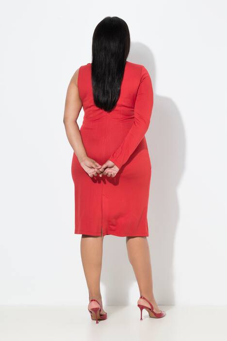 Robe en jersey avec application floral, one shoulder