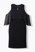 Robe en mousseline coupe Slim, décolleté fantaisie, fond de robe en jersey