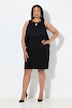 Robe en mousseline coupe Slim, décolleté fantaisie, fond de robe en jersey