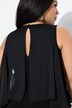 Robe en mousseline coupe Slim, décolleté fantaisie, fond de robe en jersey