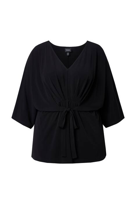 Kimono tričko, vázací pásek, výstřih do V, 3/4 rukávy
