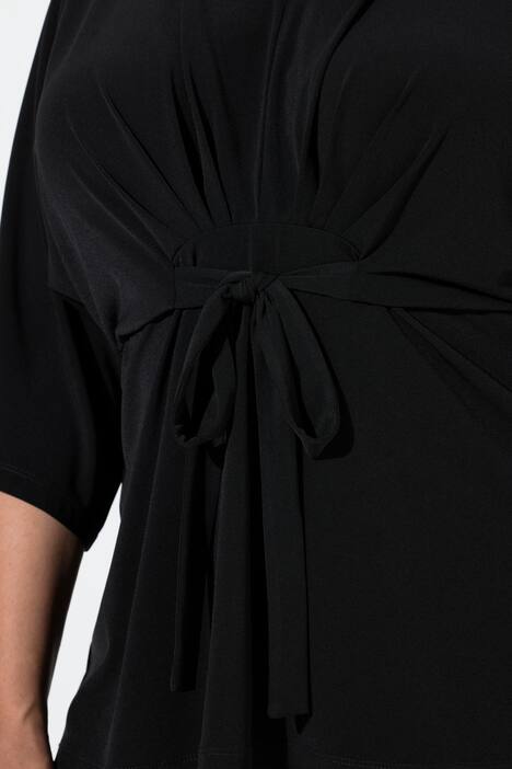 Kimono-shirt, strikceintuur, V-hals, 3/4-mouwen