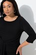 Robe midi sans manches avec drapé