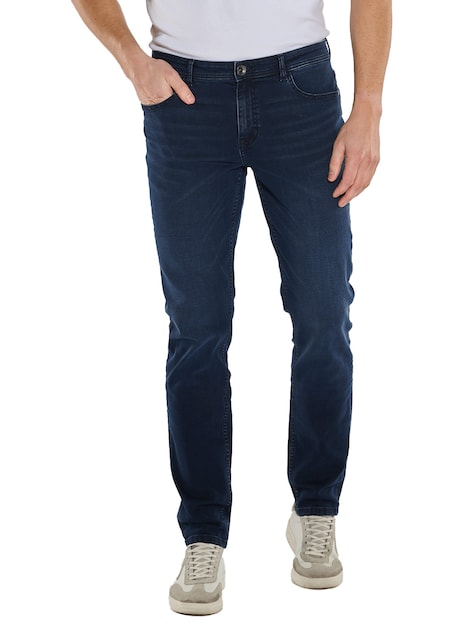 Herren Super-Stretch-Jeans slim fit , Indigoblau