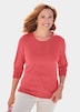 GOLDNER Pullover met ronde hals Zomerse, tricot pullover met ajourpatroon