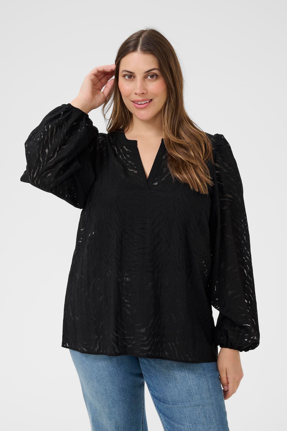 Langarm-Bluse Regular fit