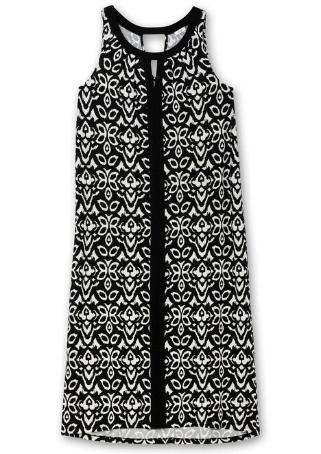 Sommerkleid Ärmellos Sonstiges Muster Ohne Kragen