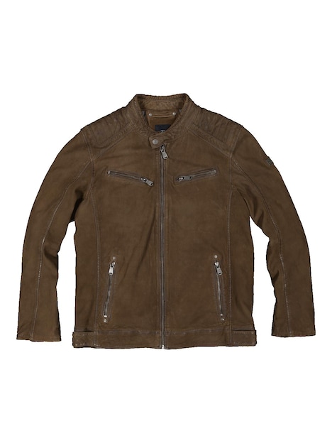 Herren Lederjacke regular , Braun