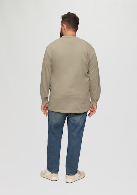 Langarmshirt mit Logo-Stickerei