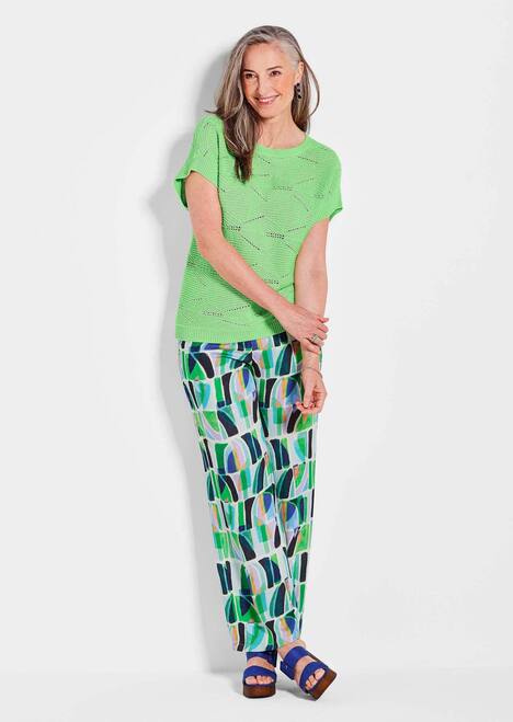 Kurzarm Baumwoll-Strickshirt