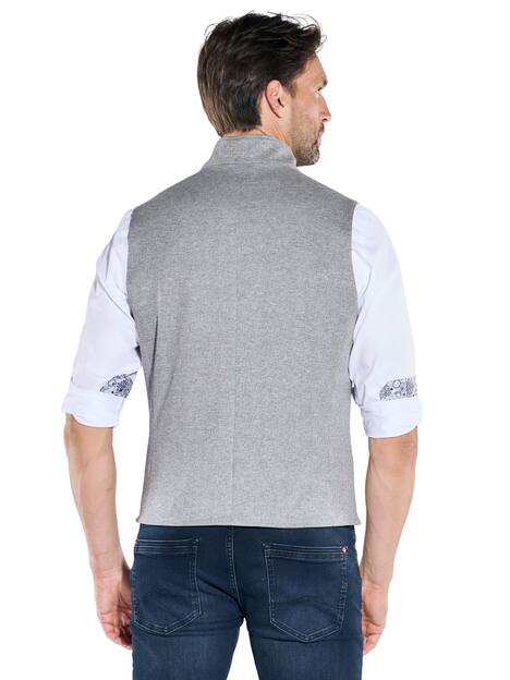 engbers Herren Sakko-Weste aus elastischem Warenmaterial , Silbergrau