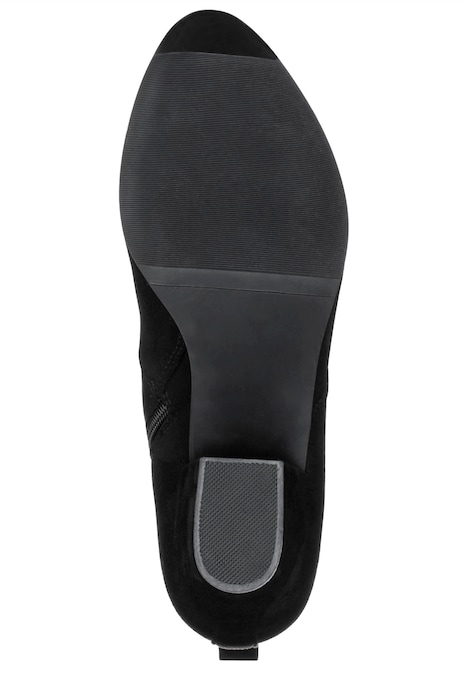 Stiefelette Stiefelette mit Blockabsatz Uni