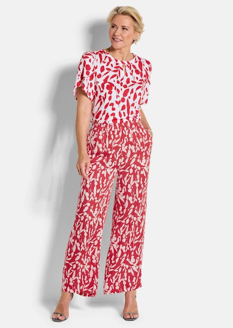 Druckhose mit floralem Muster