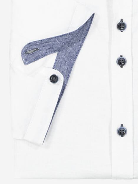 engbers Herren Kurzarm-Hemd mit Leinenanteil , Reinweiss