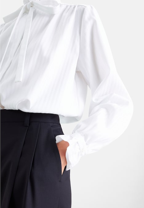 Damen Ausgestellte Bluse - Gestreift