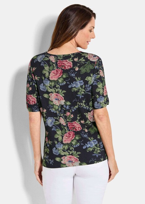 Elegante bedrukte blouse met bloemenmotief