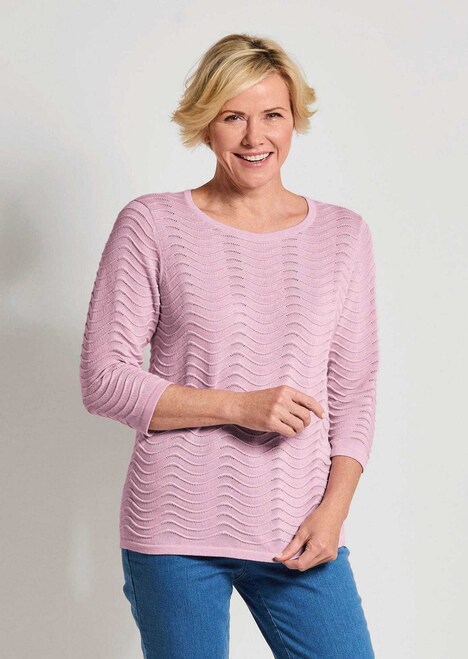 Sommerpullover mit Wellenstruktur