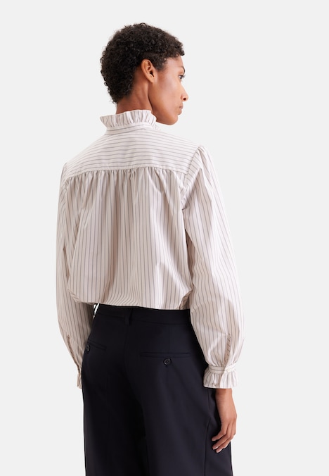 Damen Ausgestellte Bluse - Gestreift