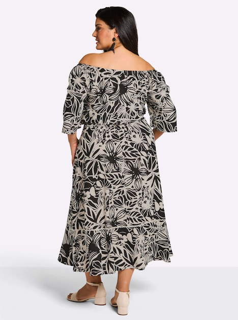Maxikleid Kurzarm Ohne Kragen