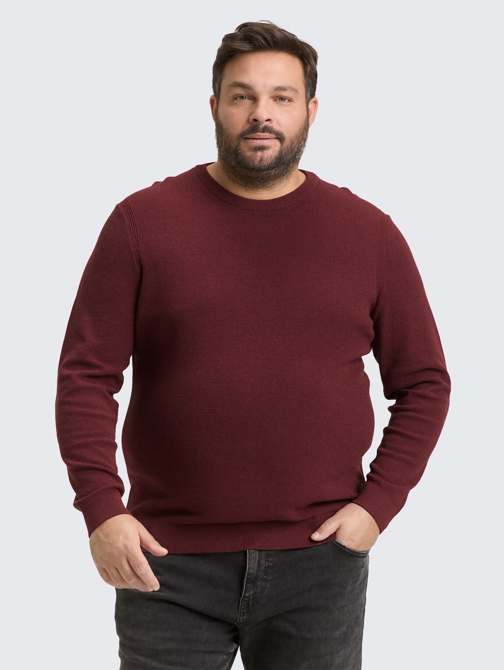 Tom Tailor Men PLUS Pullover & Strickjacken Plus Size - Strickpullover aus Baumwolle