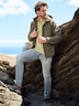 Herren Übergangsjacke mit abnehmbarer Kapuze , Khaki