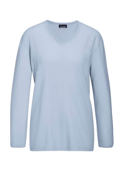Pullover van kasjmier met V-hals