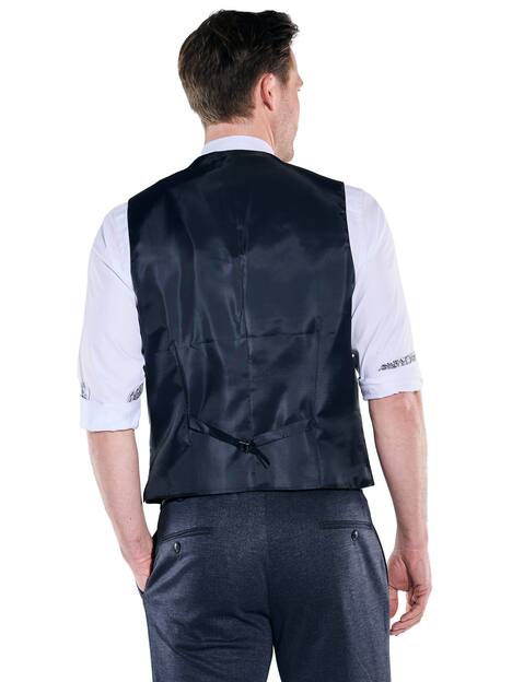 engbers Herren Anzug-Weste aus flexiblem Warenmaterial , Saphirblau