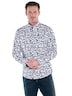 Herren Langarm-Hemd gemustert , Marineblau