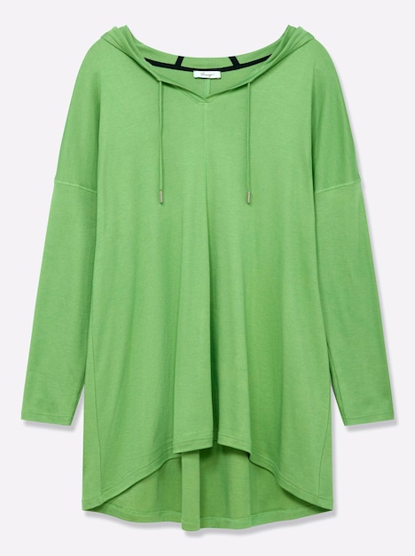 Sweatshirt Langarm Uni Mit Kapuze