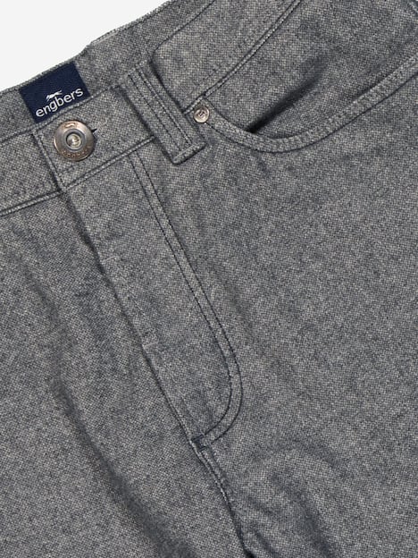 engbers Herren 5-Pocket-Hose slim fit , Kieselgrau