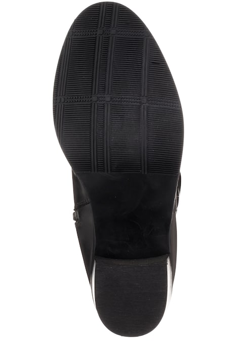 Weitschaftstiefel Weitschaftstiefel aus Leder, mit Stretch-Einsatz Uni