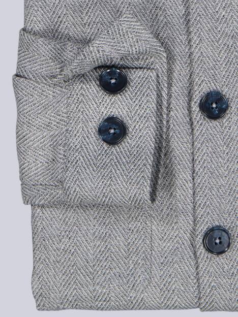 engbers Herren Overshirt gemustert , Silbergrau