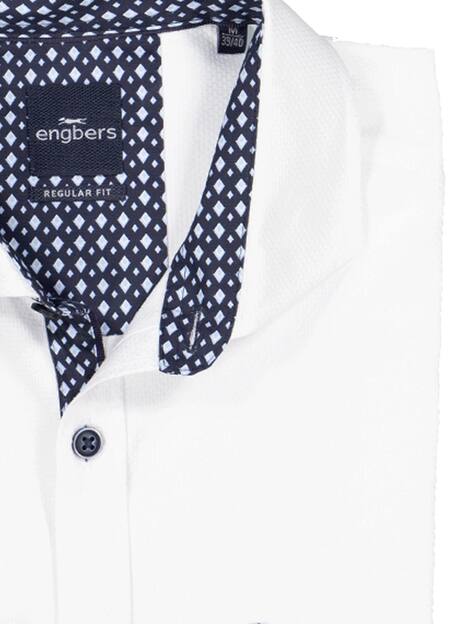 engbers Herren Langarm-Hemd uni , Reinweiss