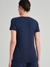Schiesser Damen T-Shirt Mix+Relax - blue