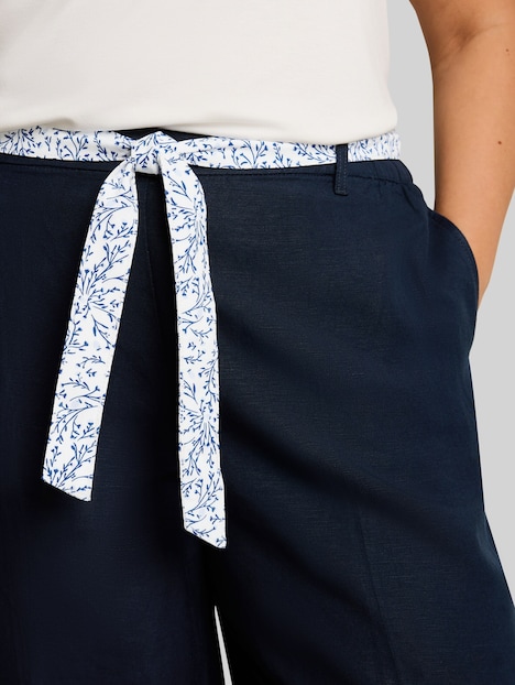Culotte Hose mit Leinenanteil