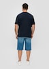 T-Shirt mit Garment Dye und Henley-Ausschnitt