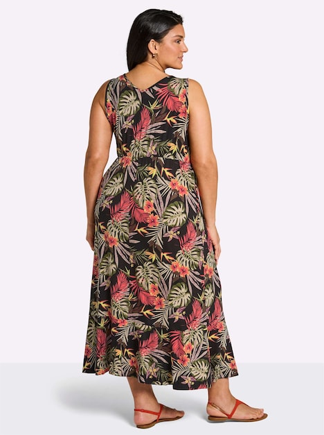 Jersey-Kleid Ärmellos Ohne Kragen