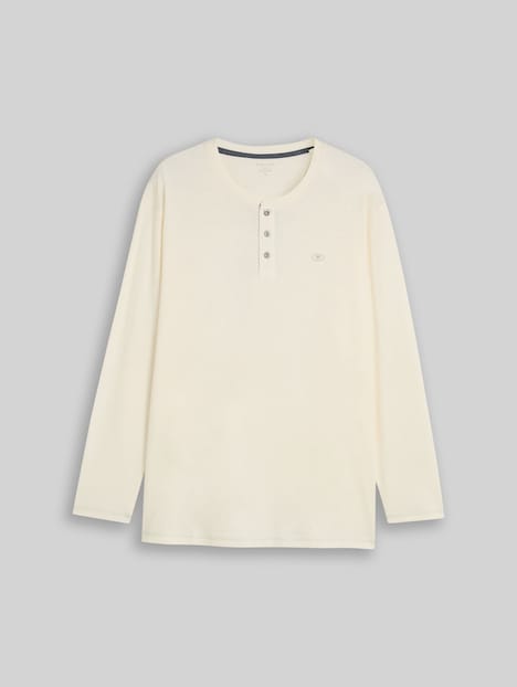 Henley Langarmshirt aus Baumwolle