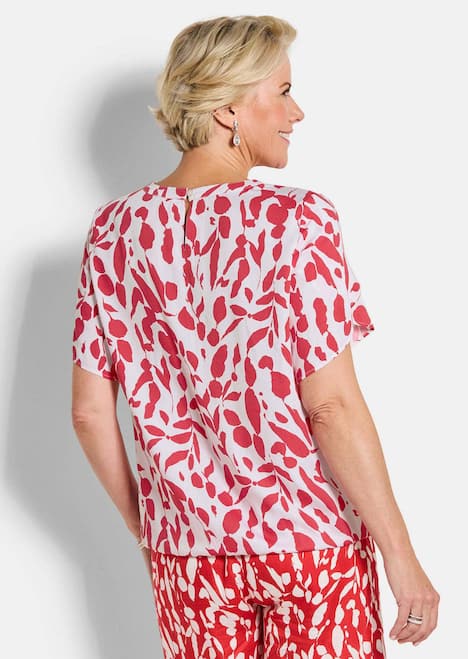 Viskosebluse mit Tulpenärmeln