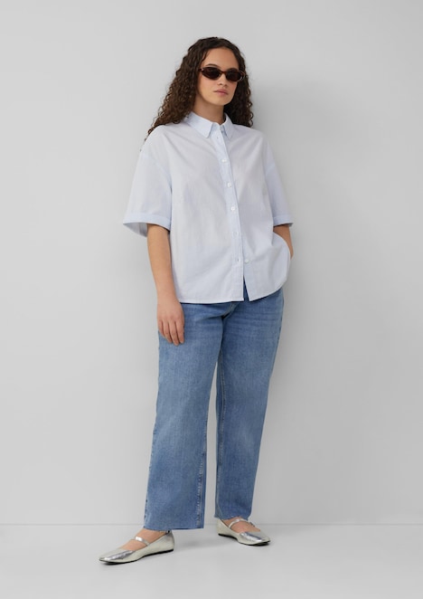Oversize-Bluse aus Baumwolle-Popeline