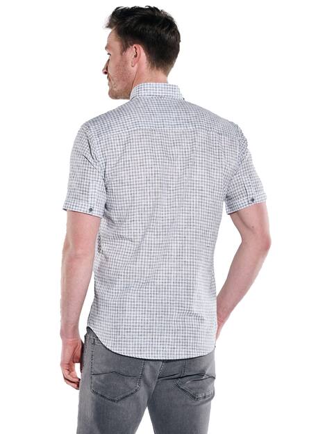 engbers Herren Kurzarm-Hemd mit Leinenanteil , Anthrazit