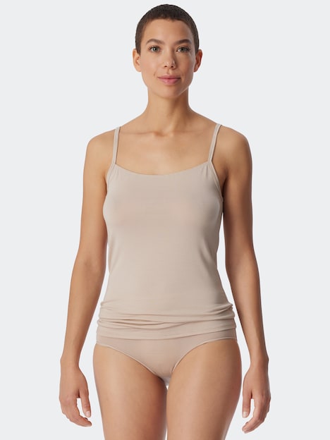 Schiesser Damen Tanktop 2-Pack Modal Essentials - Modal Essentials sand
