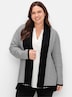Strickjacke Langarm Sonstiges Muster Schalkragen